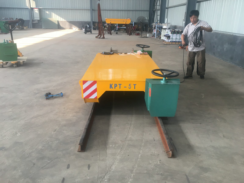 Cable Reel Powered Motorized Rail 5 Ton Industry Transfer Cart