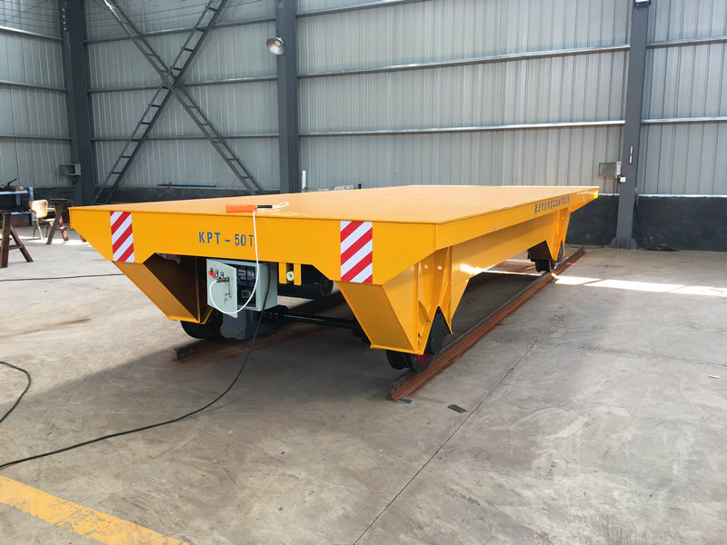 50T Remote Cable Powered Rail Transfer Cart framleiðslu verksmiðju notkun