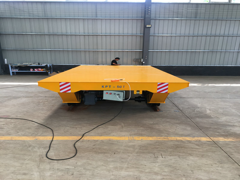 50T Remote Cable Powered Rail Transfer Cart framleiðslu verksmiðju notkun