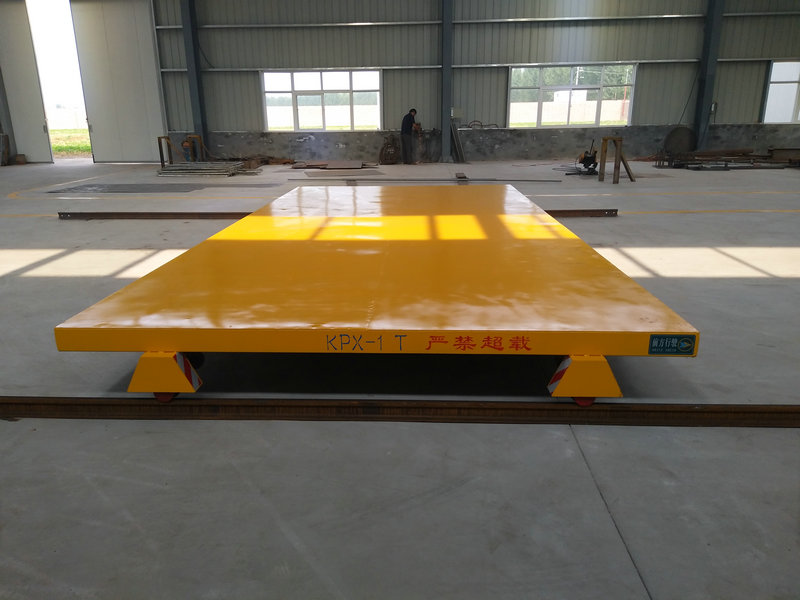 Industrial Goods Transport Battery Powered Electric Flat Rail Cart