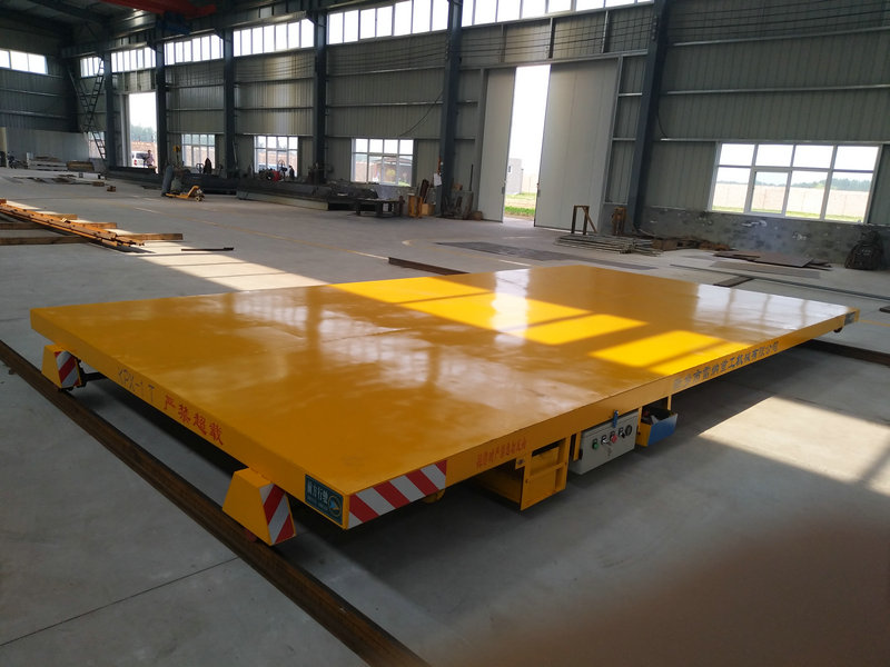 Industrial Goods Transport Battery Powered Electric Flat Rail Cart