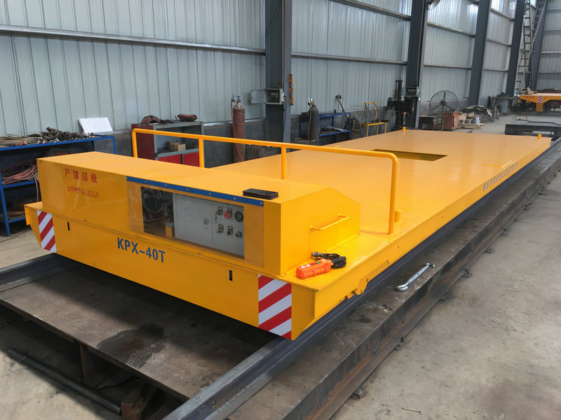 Motorized Battery Powered Transfer Cart á járnbraut