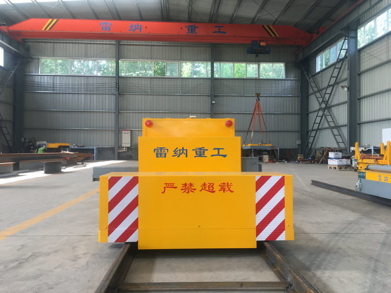 Battery Powered Industrial Material Handling Electric Rail Transfer Cart