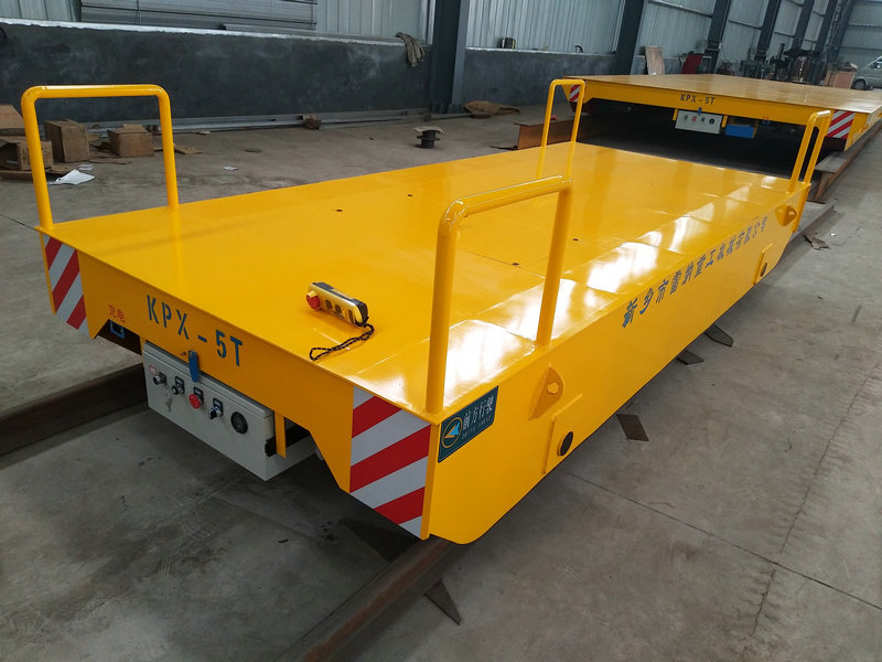 5 Tons Steel Pipe Battery Rail Transfer Cart