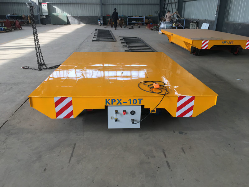 Sérsniðin 10 Tons Rail Transfer Trolley fyrir Heavy Loads