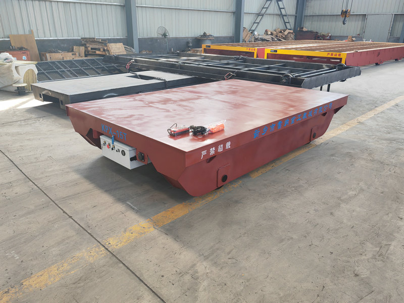 Heavy Duty Material Handling Equipment Motorized Rail Transfer Cart