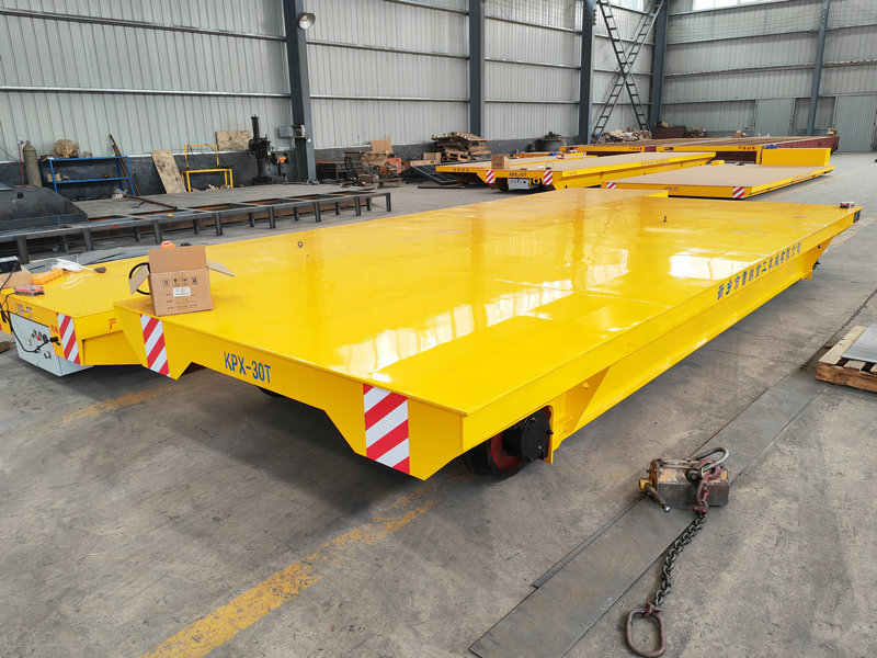 30 Ton Electric Industrial Rail Motorized Transfer Cart framleiðandi