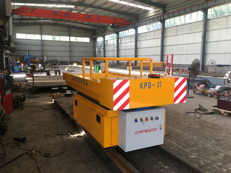 3T Rail að snúa rafmagns flatt vagn með lyft