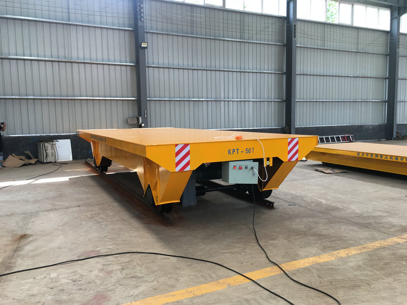 50T Remote Cable Powered Rail Transfer Cart framleiðslu verksmiðju notkun