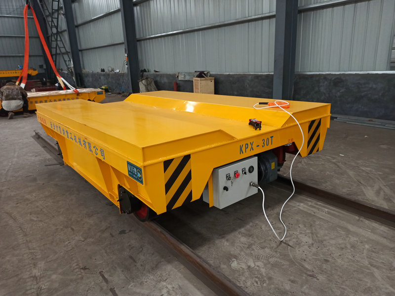 Battery-powered 30T Rail Transfer Cart fyrir Die og mold Handling